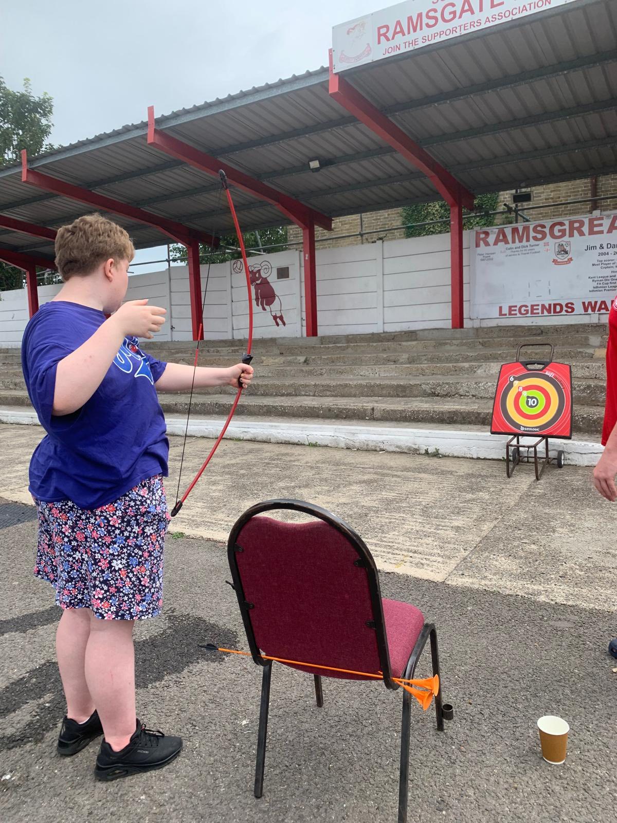 Member taking part in an inclusive sports activity