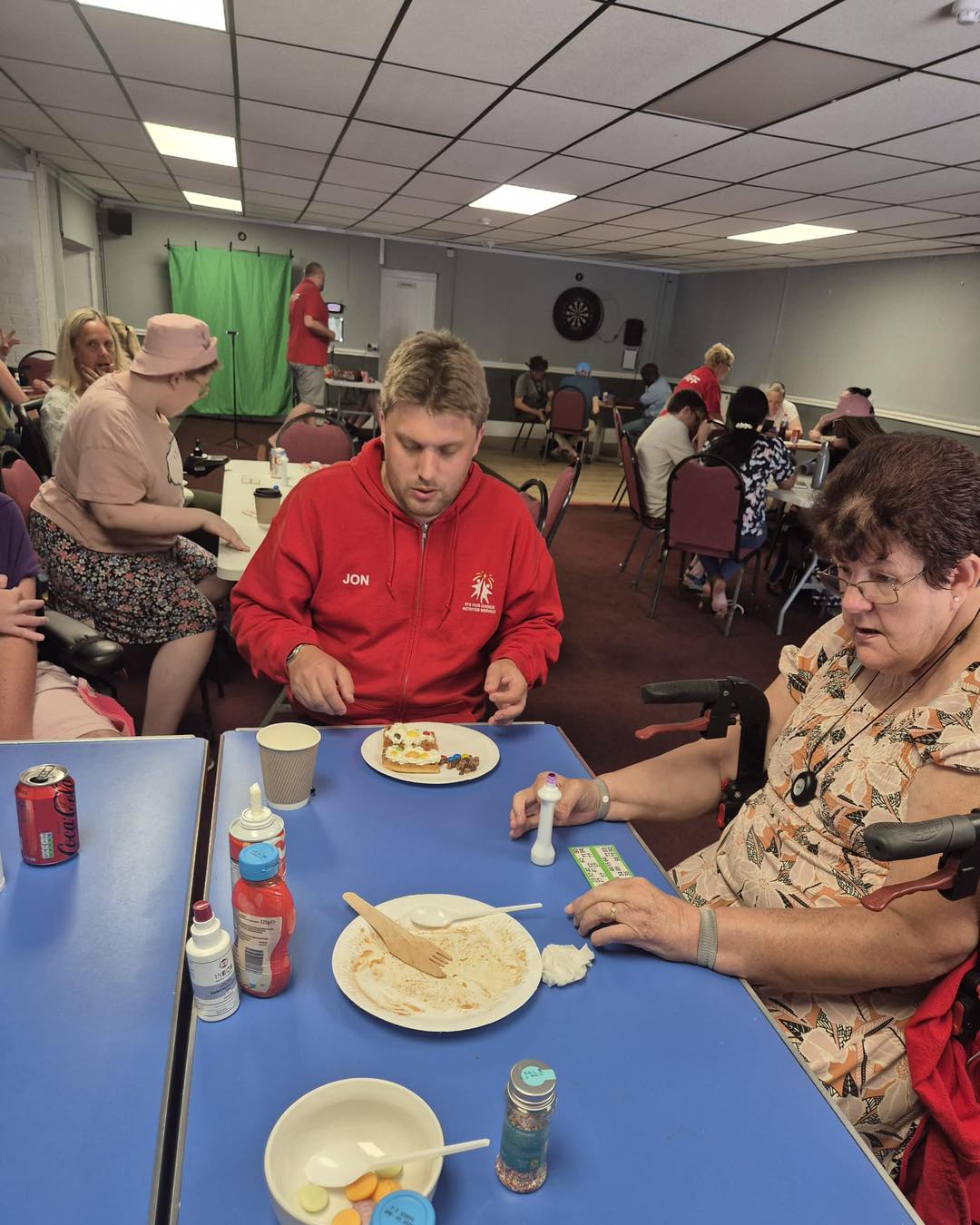 Members taking part in an inclusive food activity